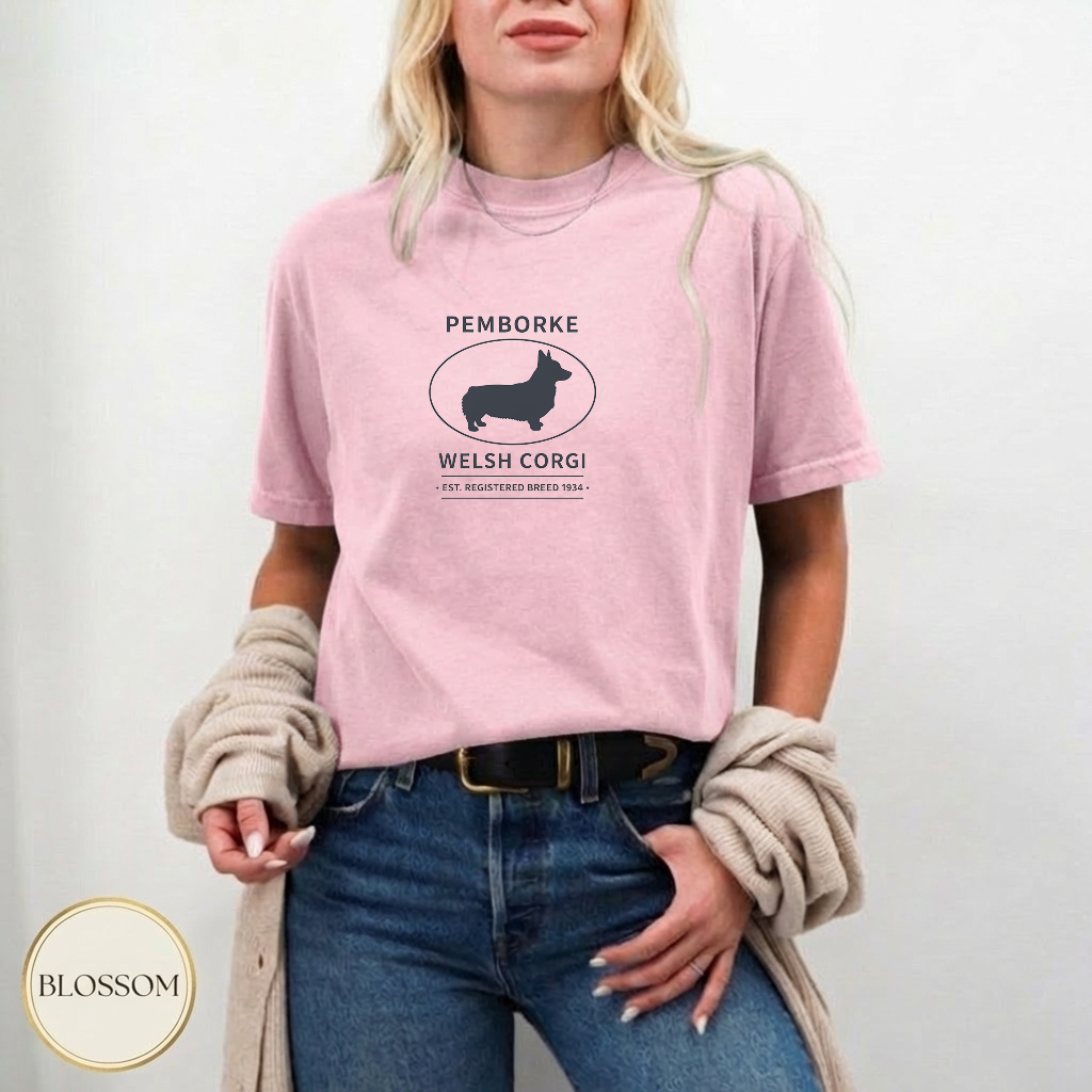 Welsh Corgi Pride Badge Shirt — color variant — soft washed