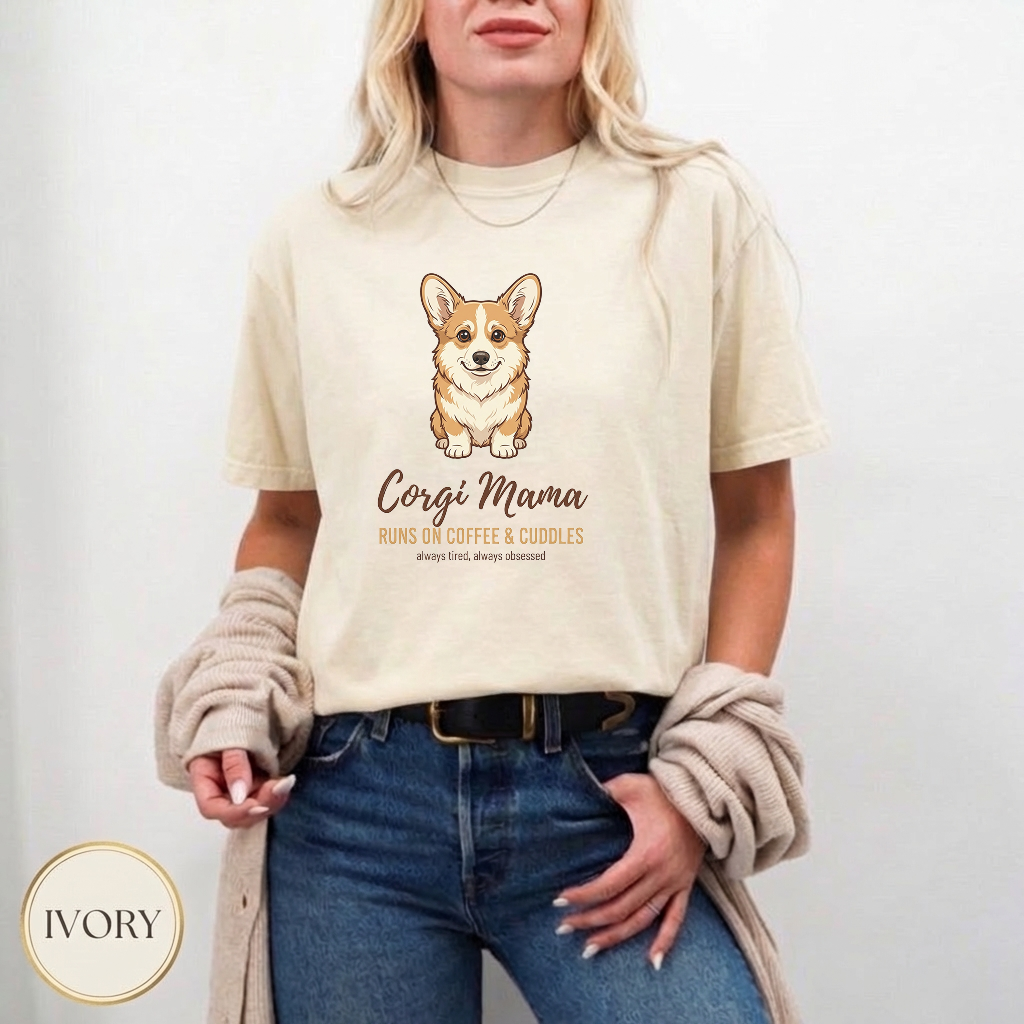 Coffee Corgi Cuddles Shirt — casual everyday tee