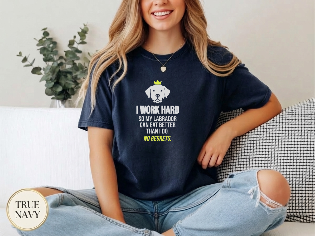 Lab Mom Budget Report Shirt — flat lay mockup