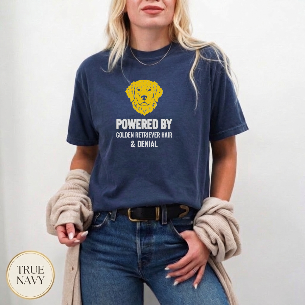 Golden Retriever Mom Shirt — flat lay mockup
