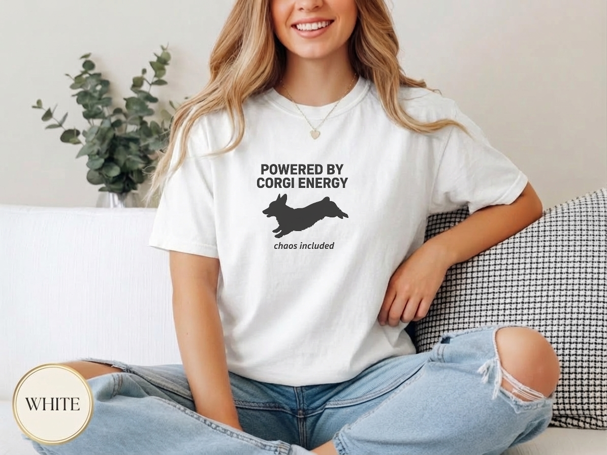 Powered By Corgi Energy Shirt — relaxed fit style